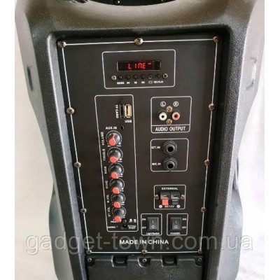 Колонка аккумуляторная Wimpex WX-3028 Bluetooth, SD+USB, пульт, радиомикрофон