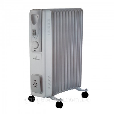 Масляный радиатор Crownberg, масляный обогреватель на 11 секций 2500Вт с терморегулятором