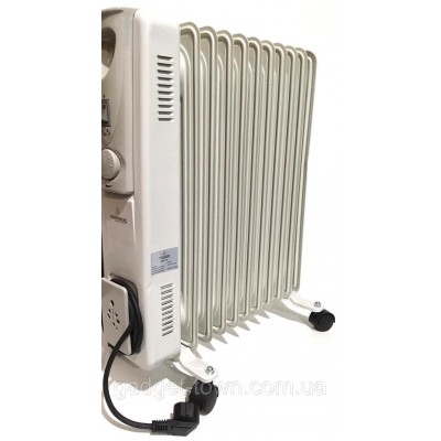 Масляный радиатор Crownberg, масляный обогреватель на 11 секций 2500Вт с терморегулятором