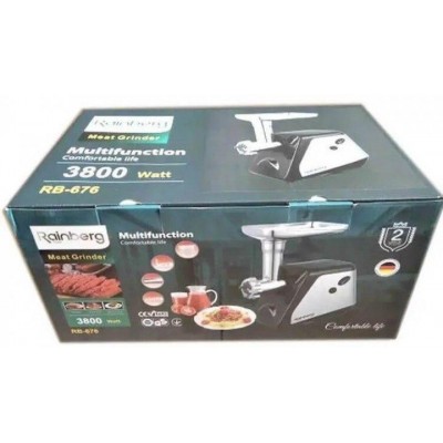 Электрическая мясорубка 4в1 Rainberg RB-676 с соковыжималкой, 3800W