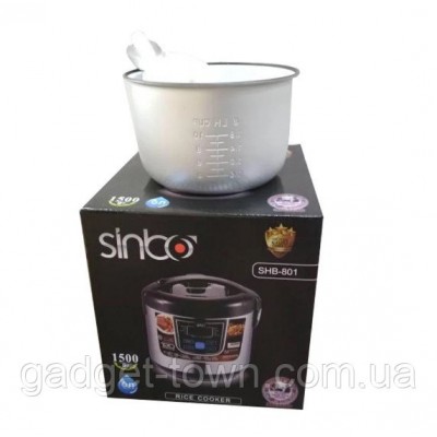 Мультиварка Sinbo SHB-801, 12 программы, 6 л 1500 W
