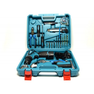 Аккумуляторный шуруповерт MAKITA DF 330DWE и большой набор инструментов в кейсе (Шуруповерт Макита)