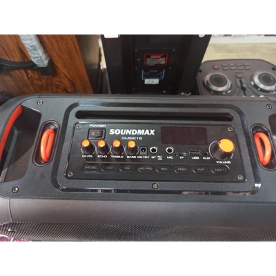 Портативный Бумбокс Temeisheng Soundmax TMS-6616 + 2 радиомикрофона