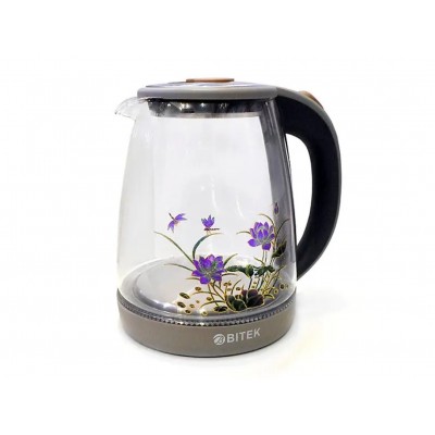 Электрический чайник ВІТЕК стеклянный яркий принт с LED подсветкой