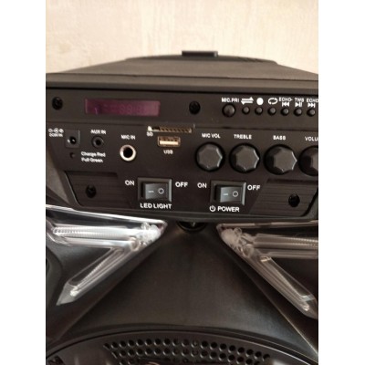 Колонка аккумуляторная 15 дюймов с микрофоном ZPX-7783/150W (USB/FM/Bluetooth/TWS)