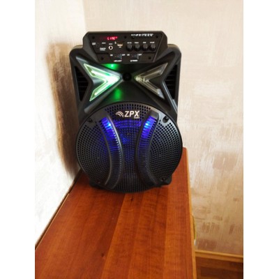 Колонка аккумуляторная 15 дюймов с микрофоном ZPX-7783/150W (USB/FM/Bluetooth/TWS)