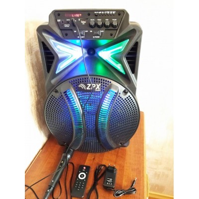 Колонка аккумуляторная 15 дюймов с микрофоном ZPX-7783/150W (USB/FM/Bluetooth/TWS)
