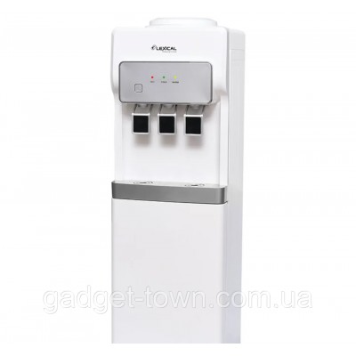 Кулер для воды Lexical напольный компрессорный охлождение/нагрев 550W/90W белый