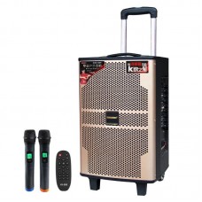 Портативная колонка с микрофонами Temeisheng QX-1020 300W (USB/Bluetooth/Пульт ДУ)