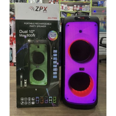 Колонка аккумуляторная ZPX ZX-7789 partybox c радиомикрофоном (270W/USB/BT/FM/TWS)