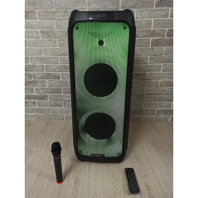 Колонка аккумуляторная Partybox c радиомикрофоном и подсведкой JBL LED Style (250W/USB/BT/FM/TWS)