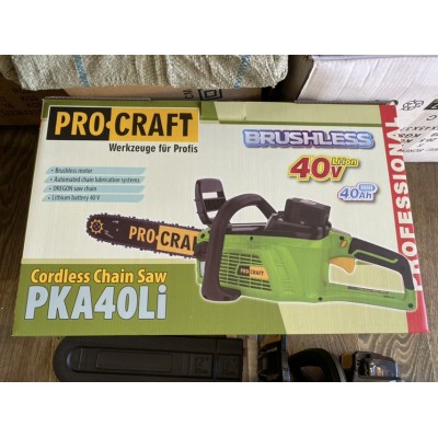 Аккумуляторная пила Procraft PKA40Li (с АКБ и зарядным устройством, бесщеточная) шина 35 см