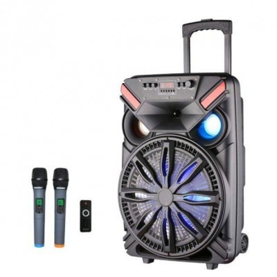 Портативная колонка TMG ORIGINAL UF-1719 с радиомикрофонами 200W (FM/USB/Bluetooth/12V)
