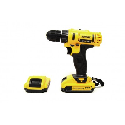 Аккумуляторный Шуруповерт DeWALT DCD791 (24V 5A/h Li-Ion) ударный с большим набором инструментов в кейсе