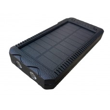 Солнечная зарядка с повербанком 20000 mAh в бронекорпусе c LED фонарем и зажигалкой Солнечная зарядка с повербанком 20000 mAh в бронекорпусе c LED фонарем и зажигалкой