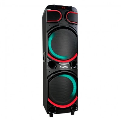 Колонка с аккумулятором Aiwa T2010 / 2x10"/ 2x110W/ пульт/ микрофон/ BT/ SD+USB+FM/ LED