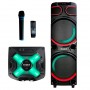 Колонка с аккумулятором Aiwa T2010 / 2x10"/ 2x110W/ пульт/ микрофон/ BT/ SD+USB+FM/ LED