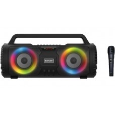 Мощная портативная bluetooth колонка BKK-88 boombox, LED, микрофон 20 ватт