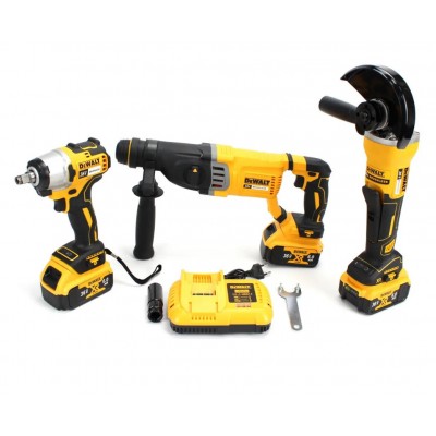Набор 3в1 АКБ DeWalt 36V (Перфоратор DCH263 + Болгарка DCG413 + Гайковерт DCF922) Набор 3в1 Деволт