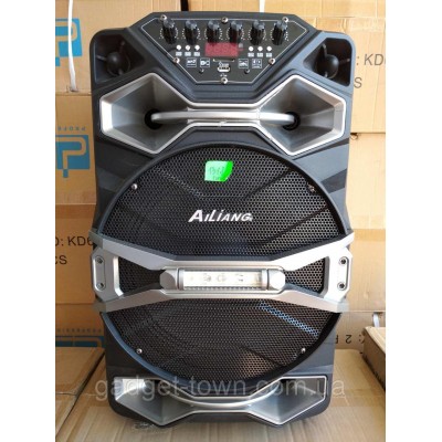 Колонка аккумуляторная Ailiang U1318SK c радиомикрофонами (200W/USB/BT/FM)