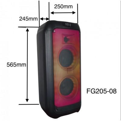 Колонка аккумуляторная Partybox Rave 65 c радиомикрофонами (150W/USB/BT/FM/TWS)