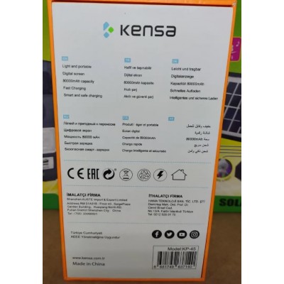 Портативная мобильная батарея повышенной емкости Kensa 80000 mAh оригинал