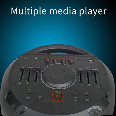 Комплект мощной парной акустики Leisound Proaudio 600W (USB/FM/Bluetooth) + 2 радиомикрофона Djпульт