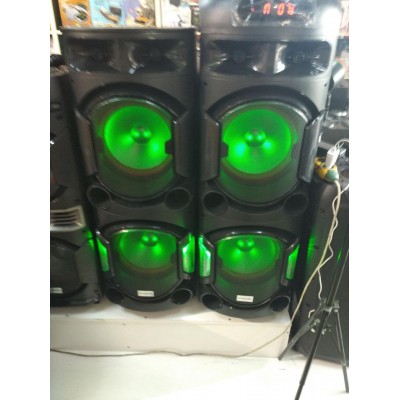 Комплект мощной парной акустики Leisound Proaudio 600W (USB/FM/Bluetooth) + 2 радиомикрофона Djпульт