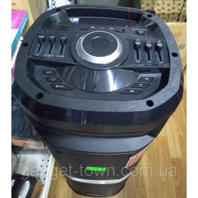 Портативная акустика TS210-05 /250W 2 микрофона LED подсветка (USB/FM/Bluetooth/Пульт ДУ)