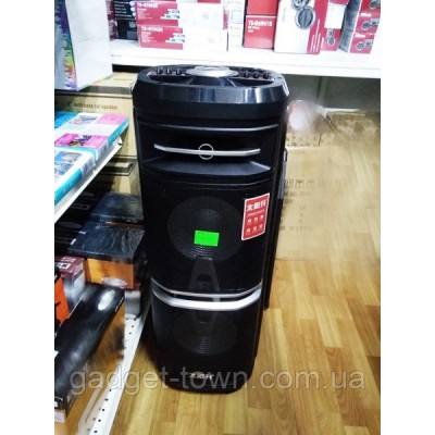 Портативная акустика TS210-05 /250W 2 микрофона LED подсветка (USB/FM/Bluetooth/Пульт ДУ)