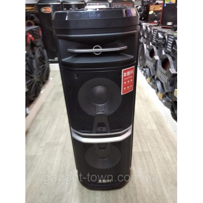 Портативная акустика TS210-05 /250W 2 микрофона LED подсветка (USB/FM/Bluetooth/Пульт ДУ)