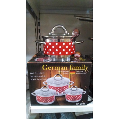 Набор кастрюль для кухни German Family GF-2035 (6 предметов)