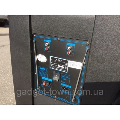 Аккумуляторная колонка с микрофонами Temeisheng/Lighting SL-1502 / 400W (USB/Bluetooth/Пульт ДУ)