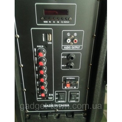 Колонка аккумуляторная Wimpex WX-3088 Bluetooth, SD+USB, пульт, радиомикрофон