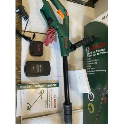 Аккумуляторная косилка / триммер / кусторез для травы Bosch EasyGrassCut 18V-230 два АКБ