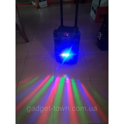 Колонка на аккумуляторе с микрофоном Ailiang UF-8008 AK-DT/100W (USB/Bluetooth/FM) акустическая система