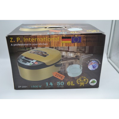 Многофункциональная мультиварка пароварка, фритюрница, рисоварка ZP-International 1800 Вт
