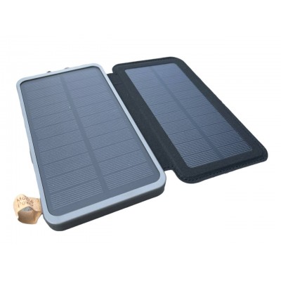 Солнечная зарядка с повербанком 20000 mAh для заряда мобильных устройств c LED фонарем