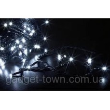 Гирлянда Нить Кристалл LED 100, белый, чёрный провод