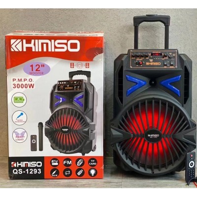 Акустическая аккумуляторная колонка 12 дюймов (USB/FM/BT/LED) KIMISO QS-1293 BT
