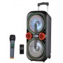 Портативная колонка с радиомикрофоном LiGE-2802 50W (FM/USB/Bluetooth) Супер звук!