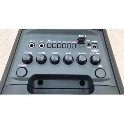 Портативная колонка с радиомикрофоном LiGE-2802 50W (FM/USB/Bluetooth) Супер звук!