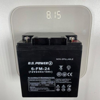 Гелевый аккумулятор глубокого разряда DS POWER 12V 24Ah/10Hr GEL (8,15 кг)