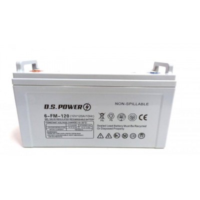 Гелевый аккумулятор глубокого разряда DS POWER 12V 120Ah/10Hr GEL (34,5 кг)