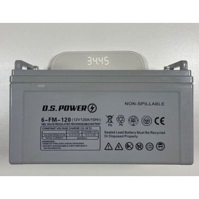 Гелевый аккумулятор глубокого разряда DS POWER 12V 120Ah/10Hr GEL (34,5 кг)