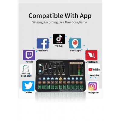 Студийный комплект для записи с микрофоном BM-800 и звуковой картой V10X pro с пантографом