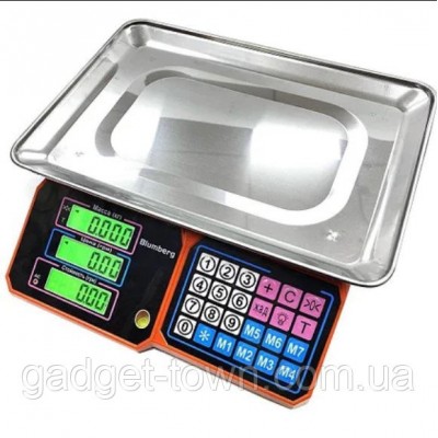 Весы торговые электронные с металлической платформой до 50 кг Blumberg YZ-218