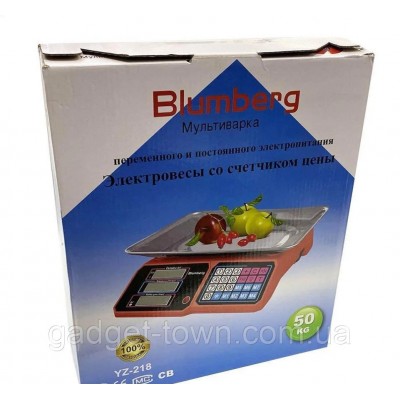 Весы торговые электронные с металлической платформой до 50 кг Blumberg YZ-218