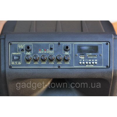 Колонка Temeisheng SL 15-08 с аккумулятором, 15 дюймов, 2 микрофона, MP3, Bluetooth, USB, SD, 150W