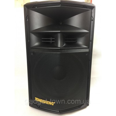 Портативная акустика с микрофонами TMS-1501 /500W (USB/Bluetooth/Пульт ДУ/FM)